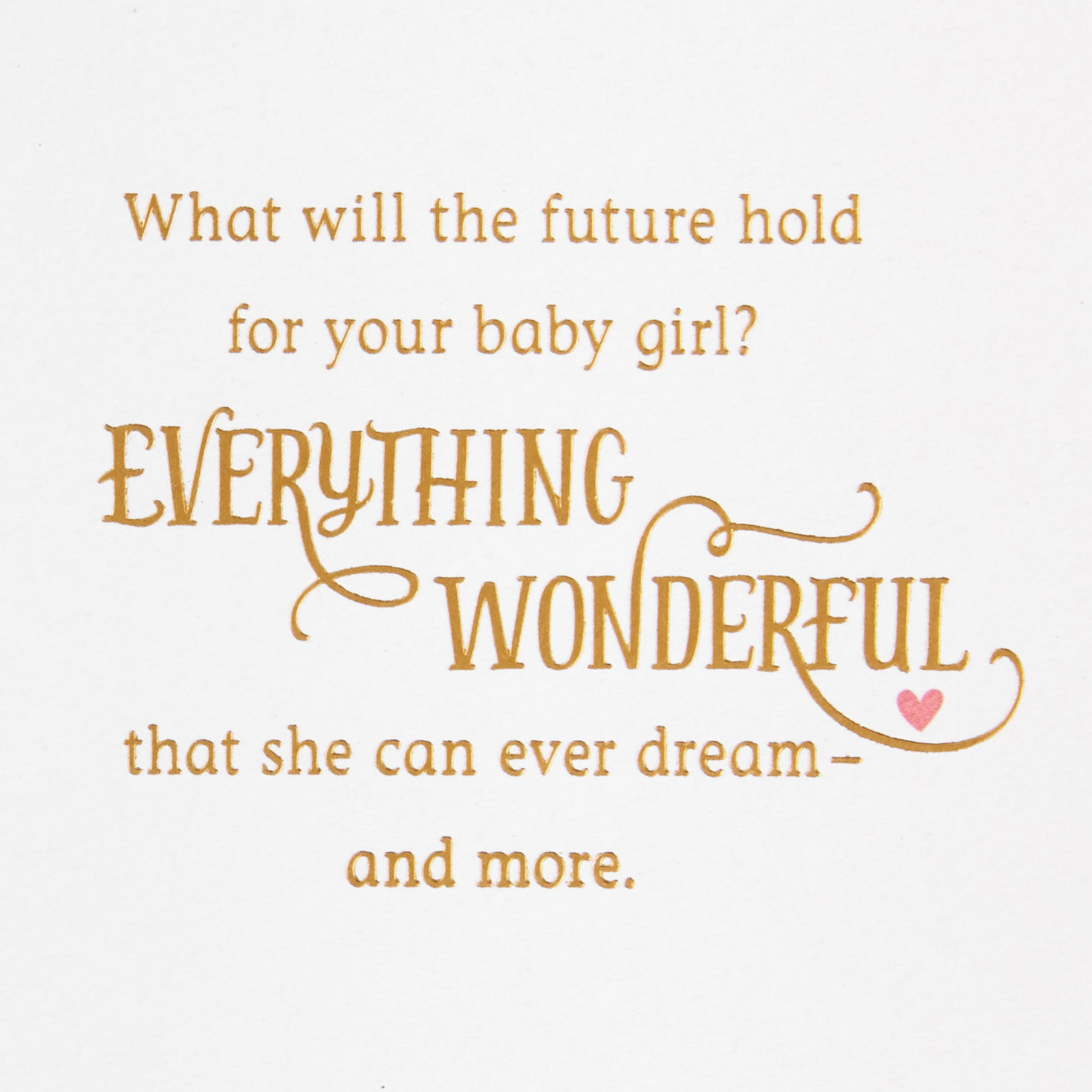 everything wonderful new baby girl congratulations card congrats on your baby girl