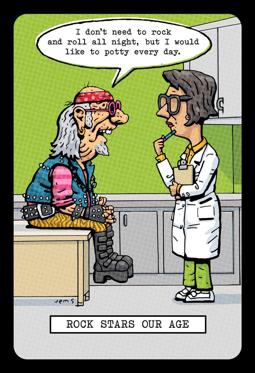 Aging Rock Stars Funny Birthday Card