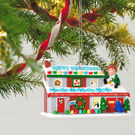 Elf Crazy Christmas Cheer Musical Ornament With Light, 