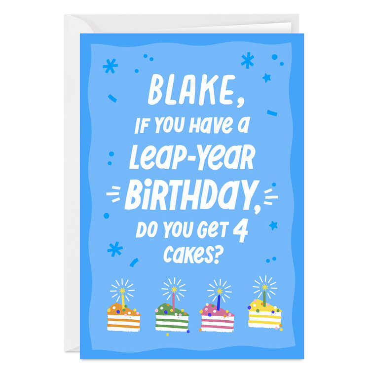 Leap Year Custom Birthday Card