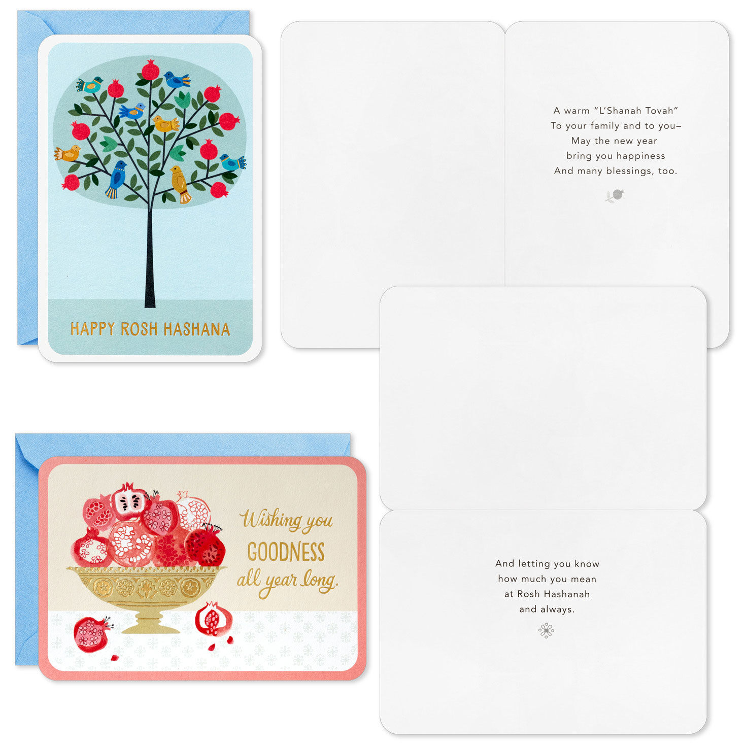 Apples and Honey Jewish New Year Cards Assortment Card Fronts with Sentiments image number 3