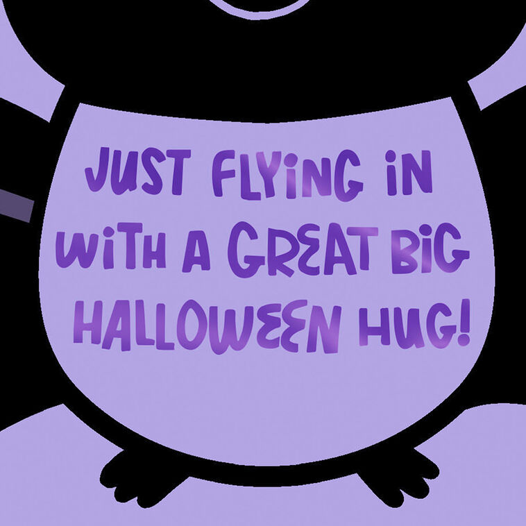 Purple and Black Bat Halloween Card for Grandson, , large image number 2