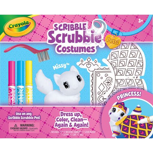 Crayola Scribble Scrubbie Pets Princess Costume Coloring Set, 