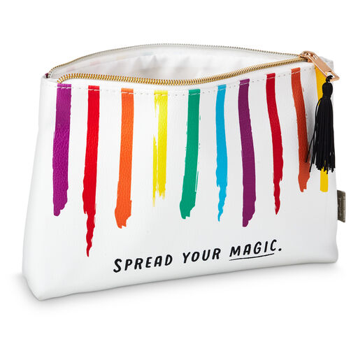 Spread Your Magic Faux Leather Zipper Pouch, 