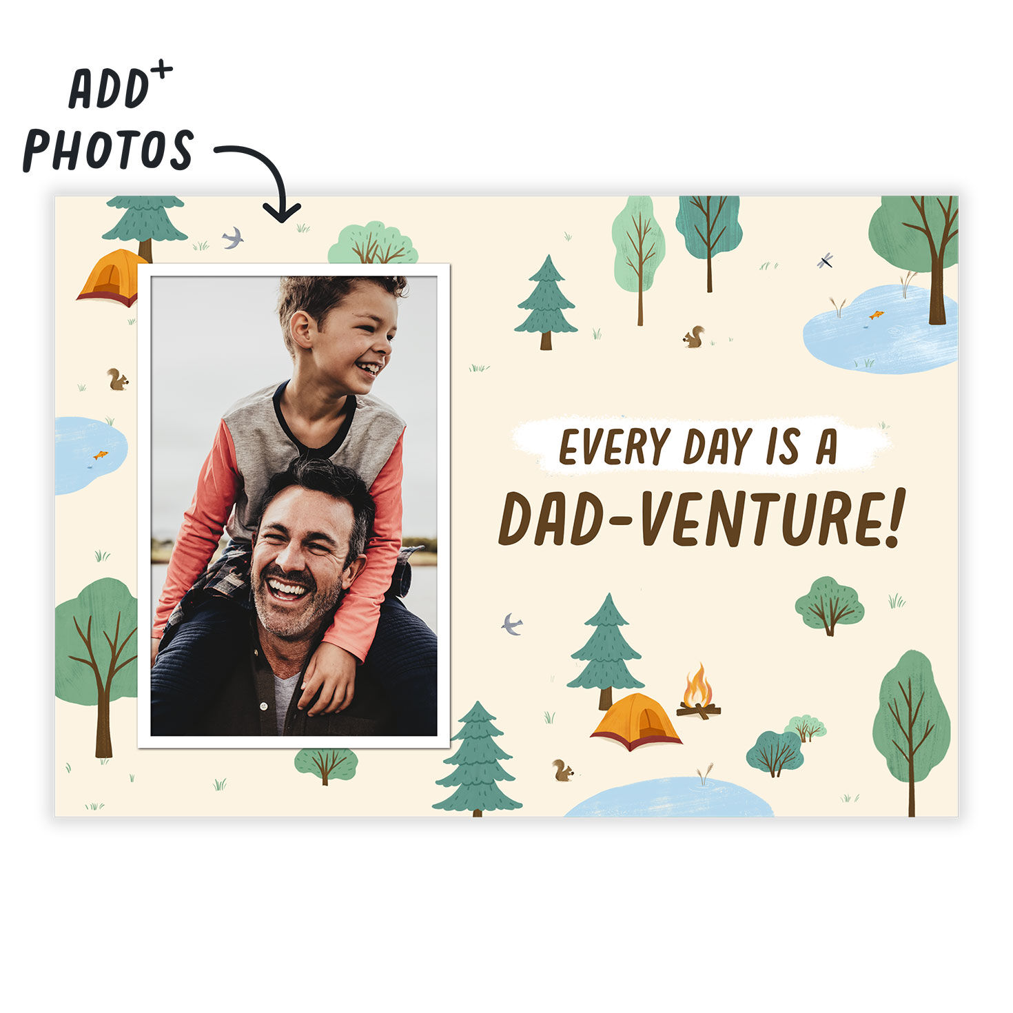 Illustrated Camping Scene eCard, , large image number 2