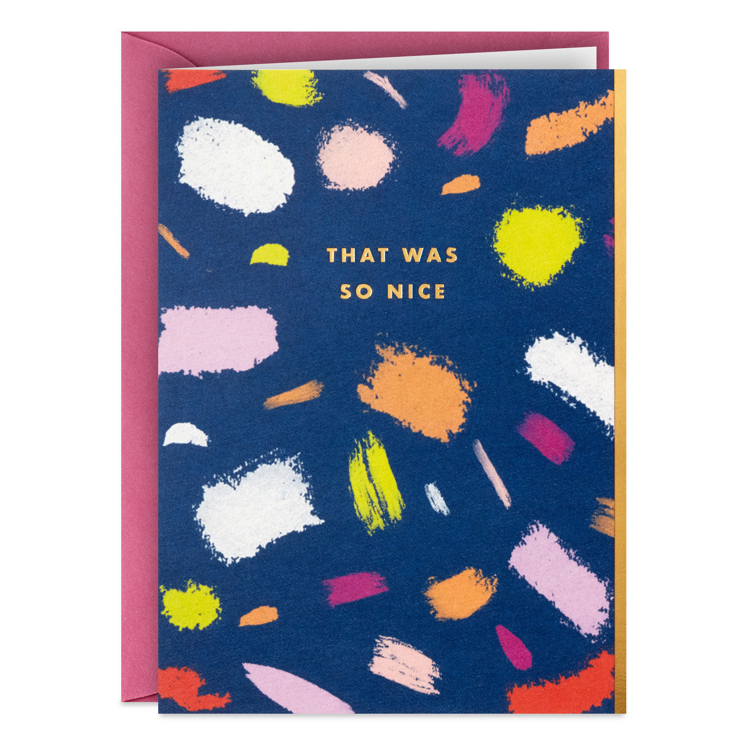 Brushstrokes on Blue Blank Thank-You Note Cards, Pack of 5, , large image number 2