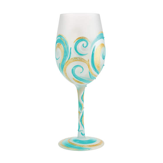 Lolita Ridin' the Waves Handpainted Wine Glass, 15 oz.