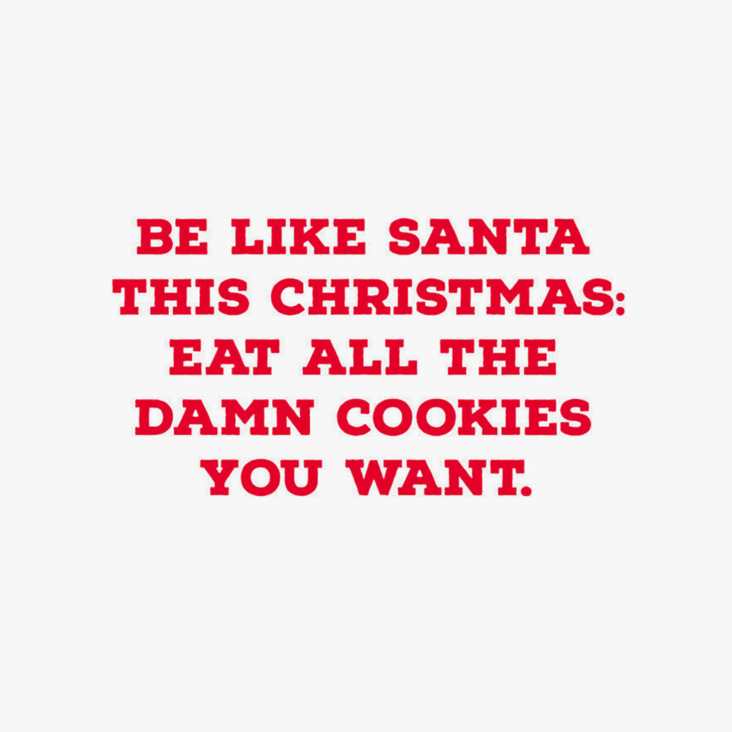 Cat in Santa Hat With Cookies Funny Christmas Card Sentiment image number 2