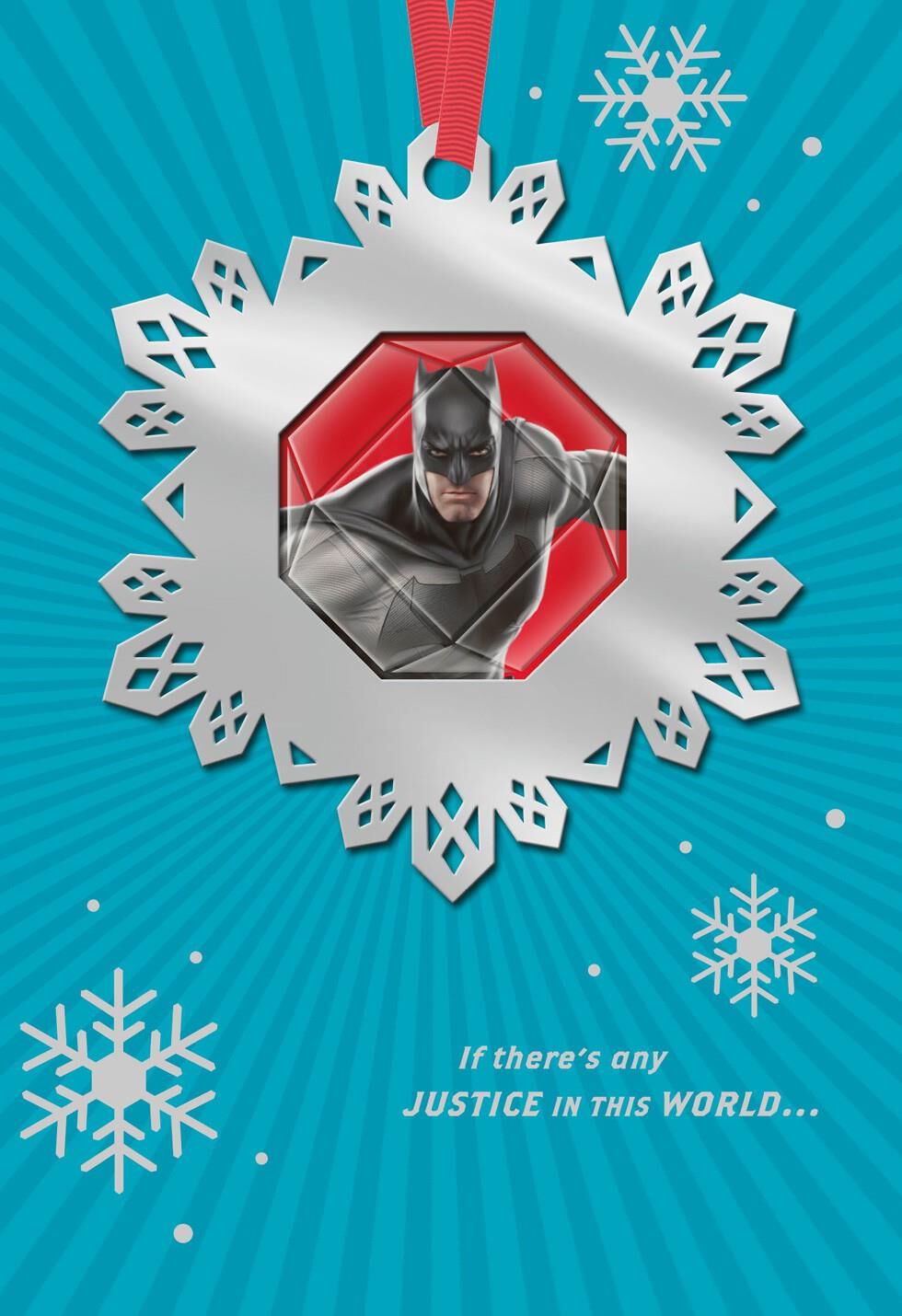 Batman™ Justice In the World Christmas Card With Ornament