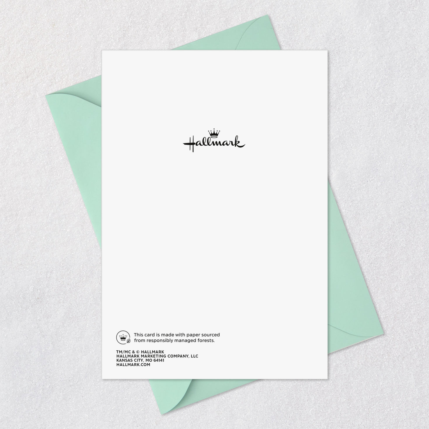 Wooded Landscape Scene Encouragement Card Card Back with Envelope image number 7