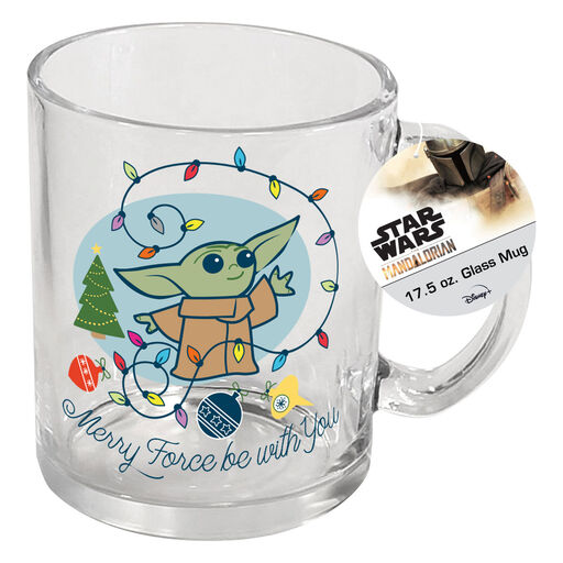 Star Wars: The Mandalorian Merry Force Glass Mug, 17.5 oz., 