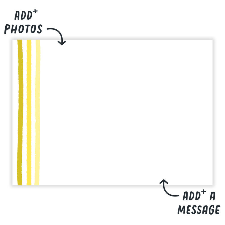 Personalized Instant Photo on Yellow Blank Photo Card  image number 3