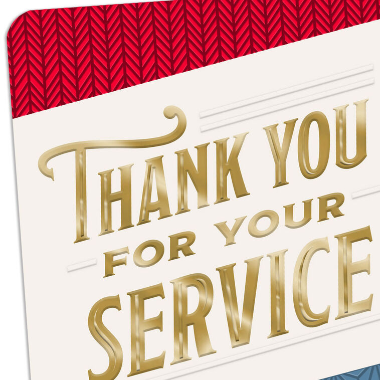 Red and Blue Patterns Veterans Day Card Card Cover Detail image number 4