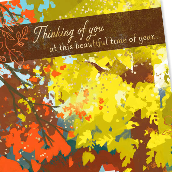 Giving Thanks and Thinking of You Thanksgiving Card, , large image number 4