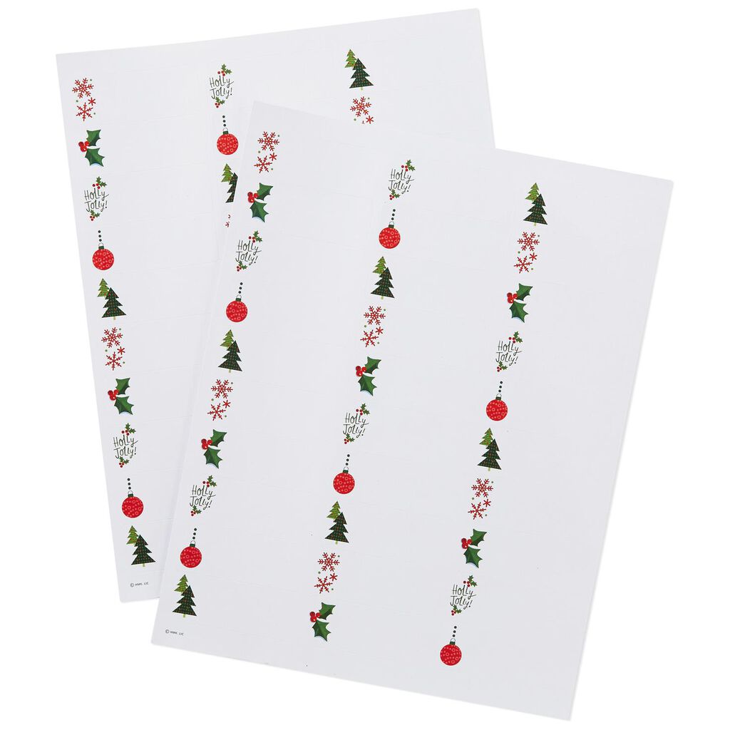 christmas icons address labels pack of 60 desk accessories hallmark