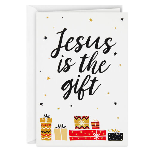 Jesus Is the Gift Religious Boxed Christmas Cards, Pack of 16, 