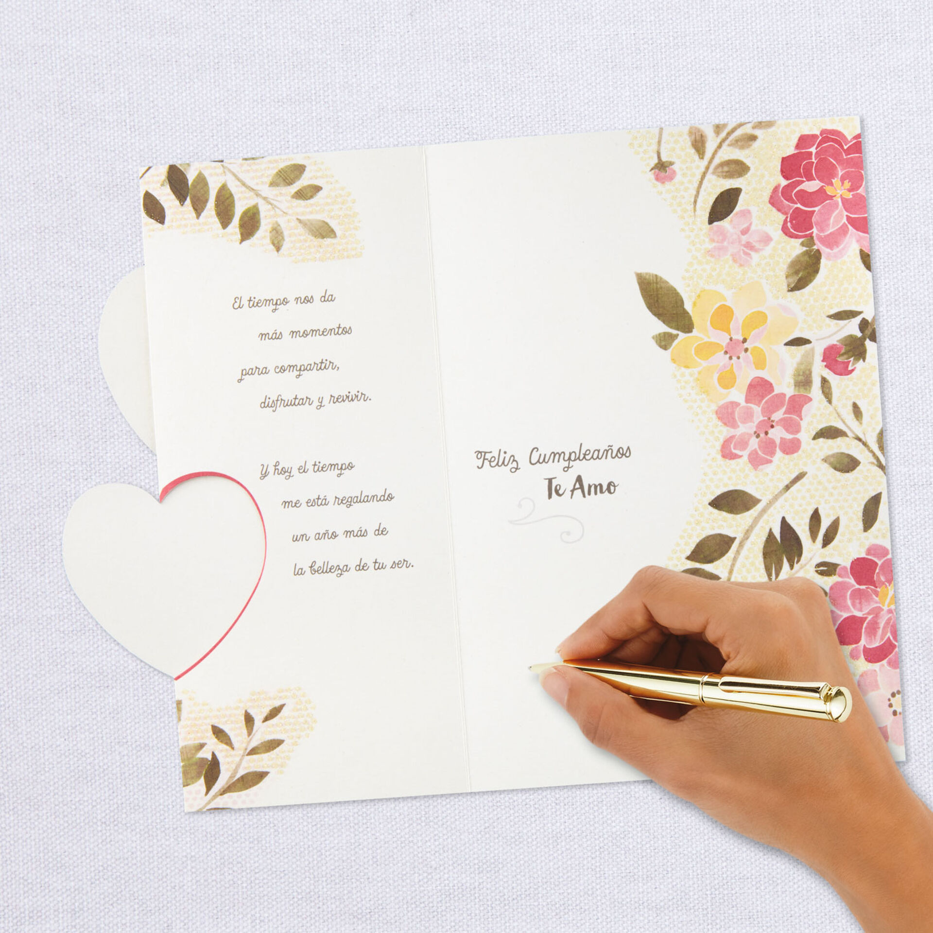 Time Makes You More Beautiful SpanishLanguage Wife Birthday Card