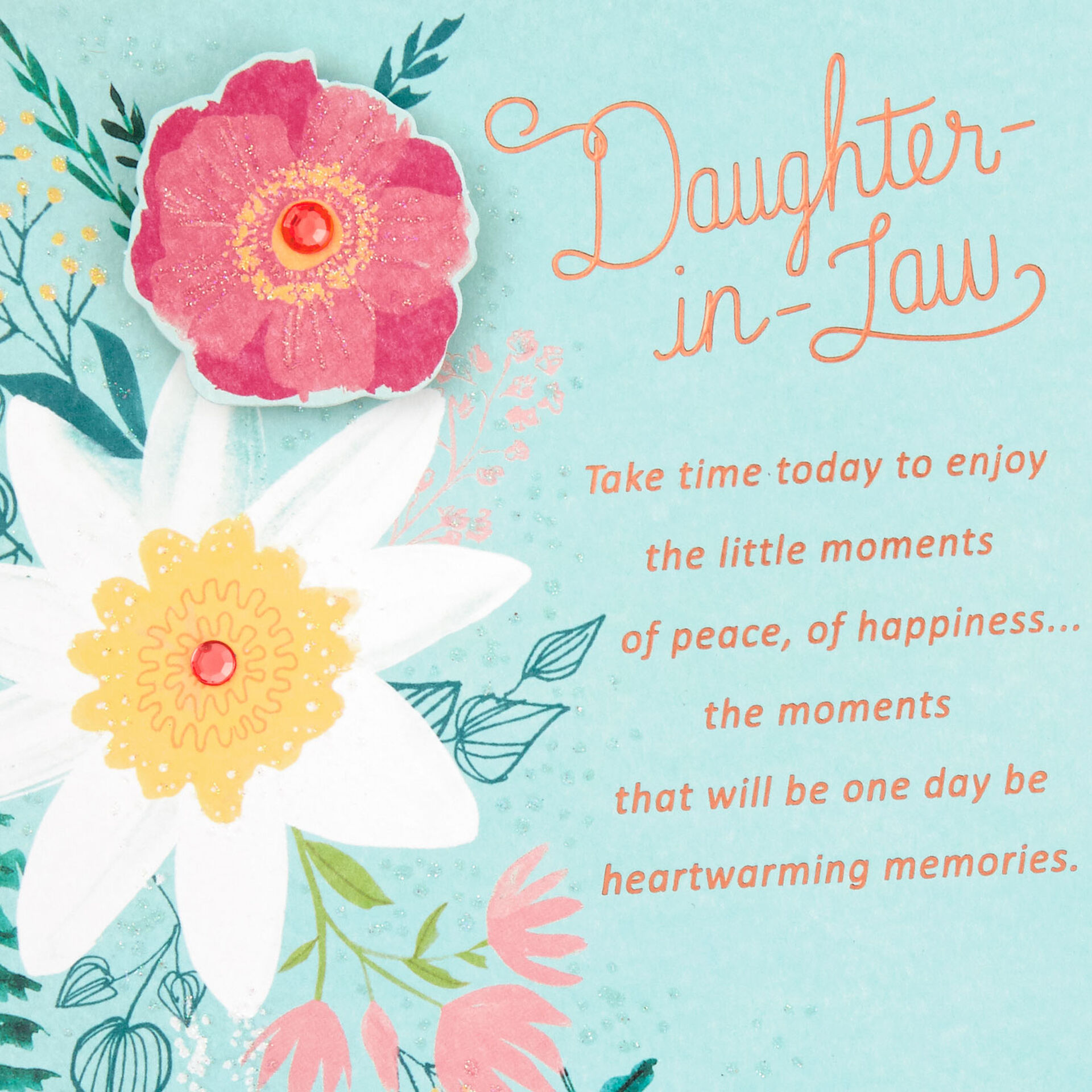 Enjoy little moments mother s day card for daughter in law greeting