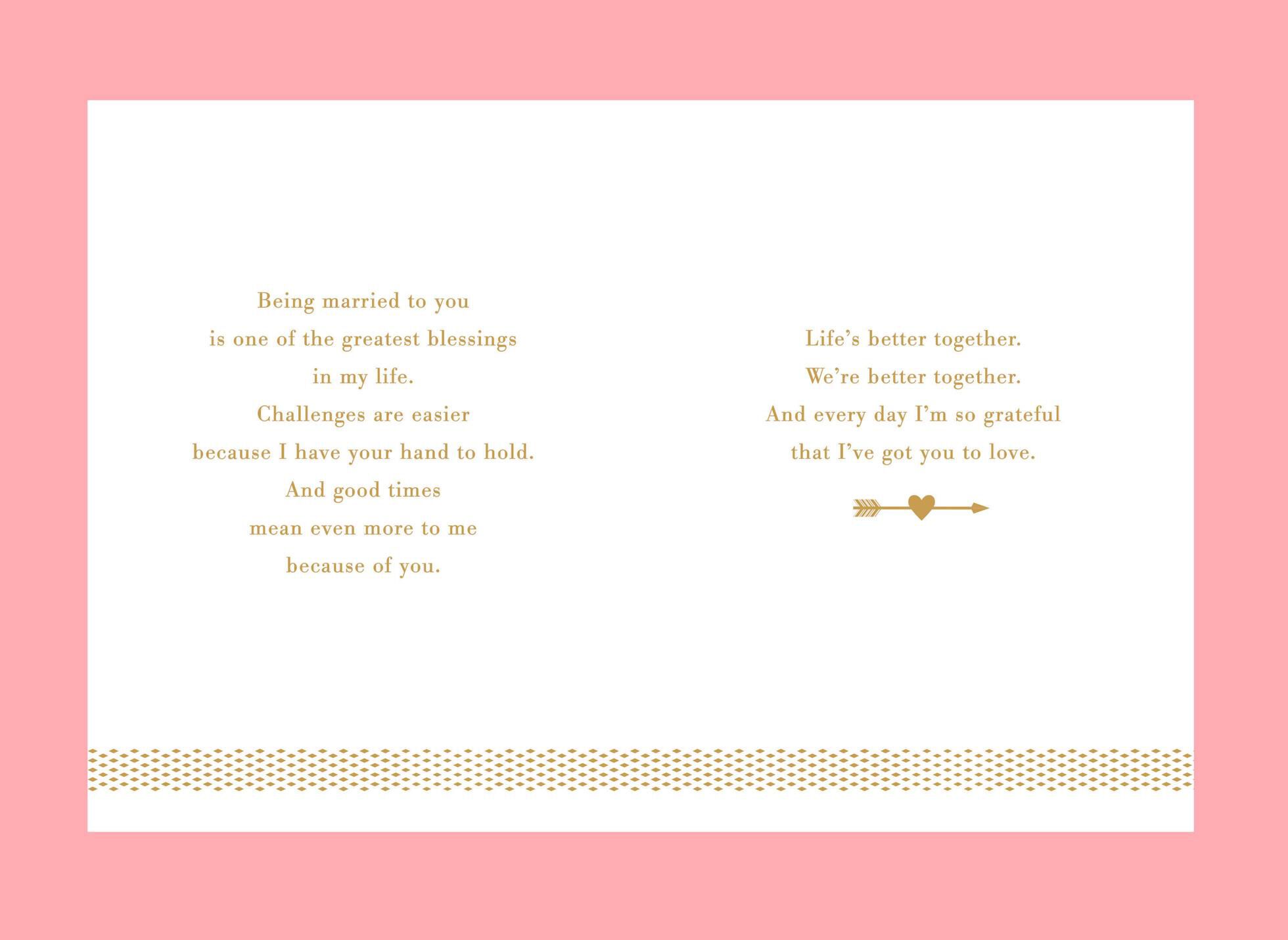 We're Better Together Valentine's Day Card for Wife