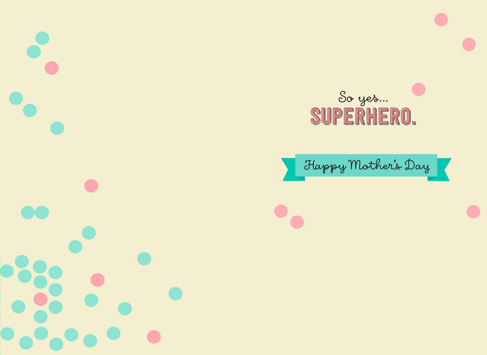 Superhero Mom Mother's Day Card