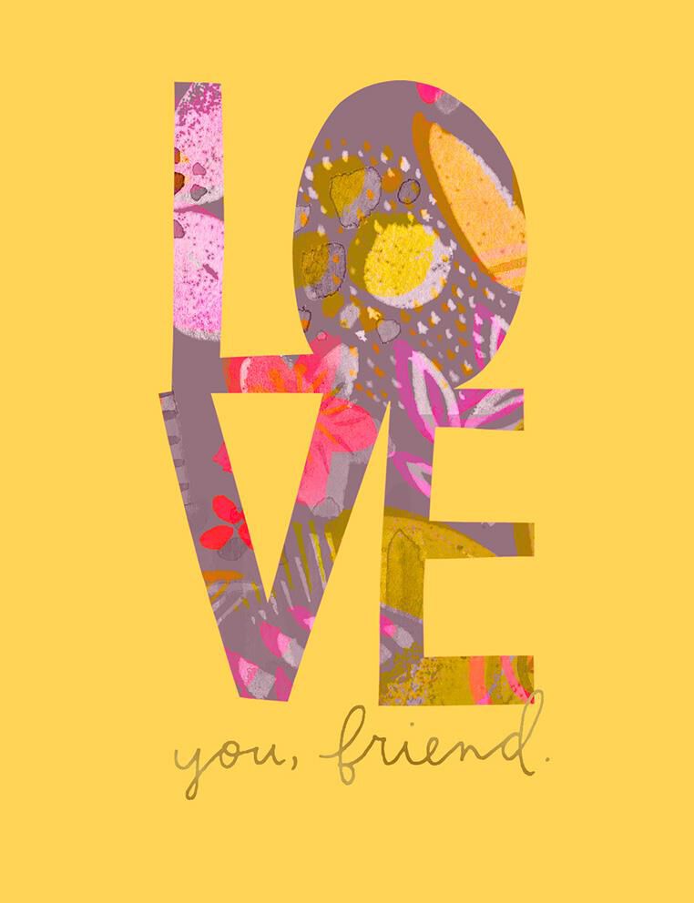 Love You Friend Birthday Card