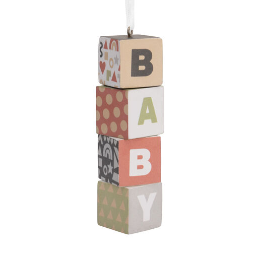 Baby Blocks Wood Hallmark Ornament, 