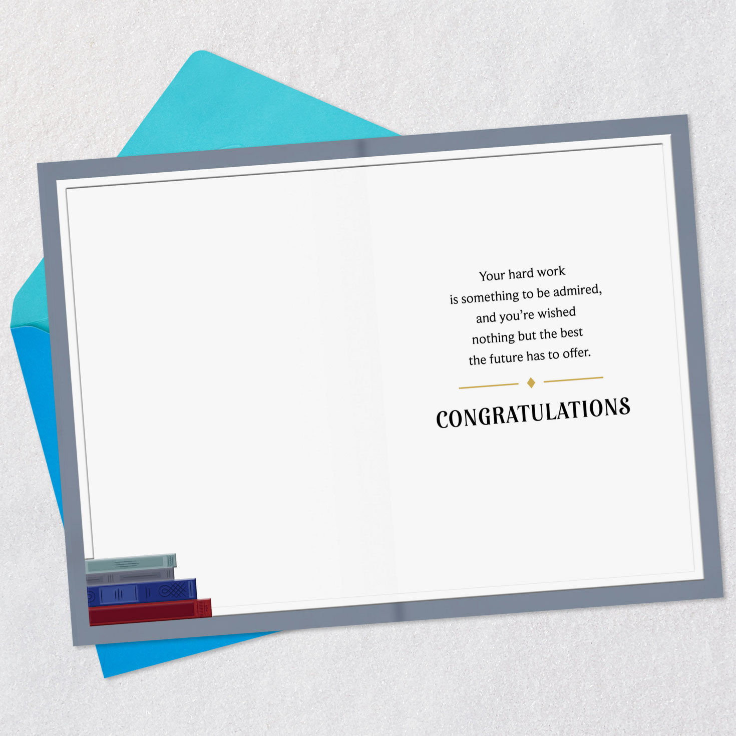 Books and Diploma Law School Graduation Card  image number 3