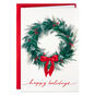 Wreath and Pine Scent Boxed Christmas Cards Open card with envelope image number 2