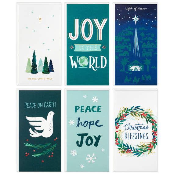 Peace and Joy Money-Holder Boxed Christmas Cards Assortment, Pack of 36, , large image number 2