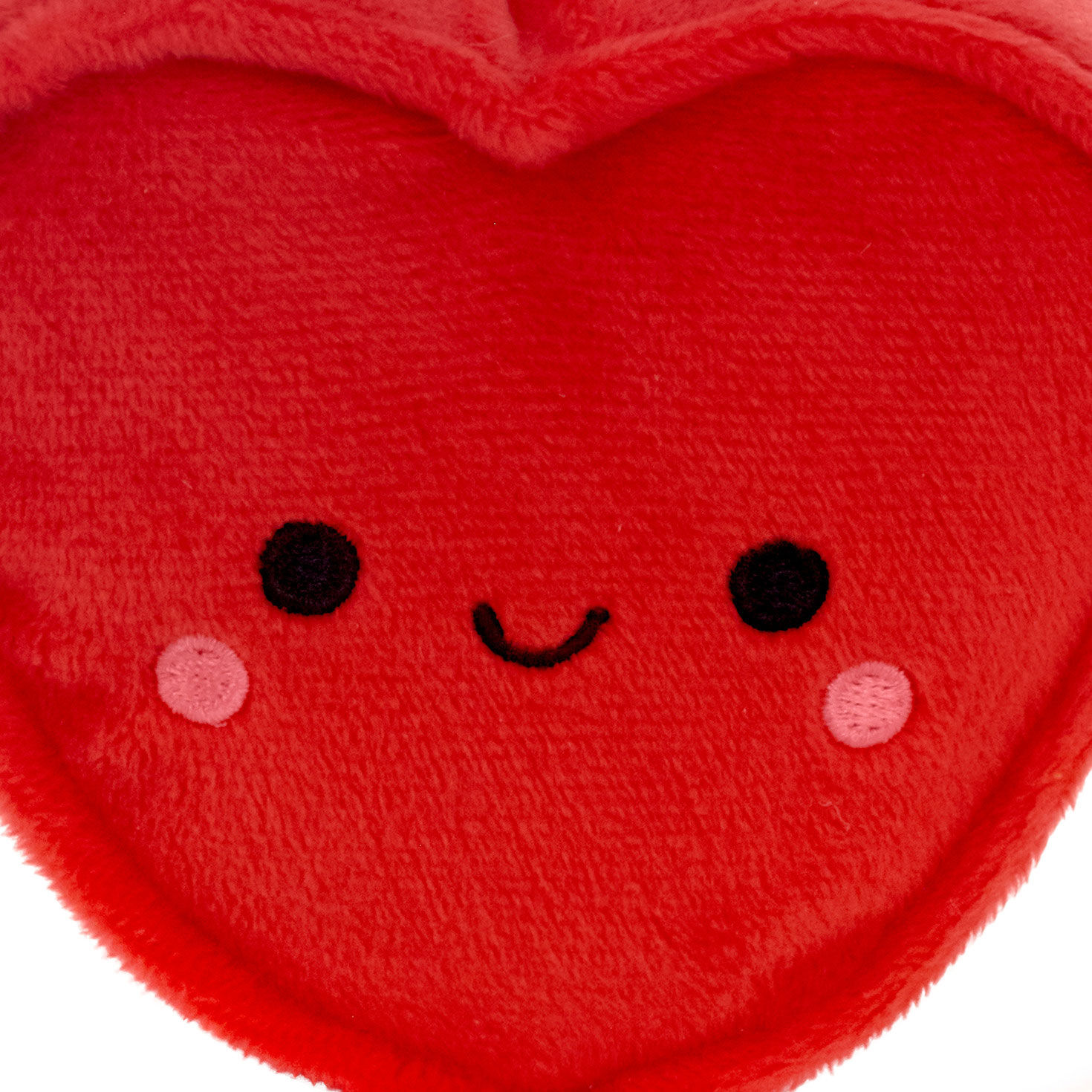 Plush Red Heart Gift Card Holder With Pocket closeup view image number 4