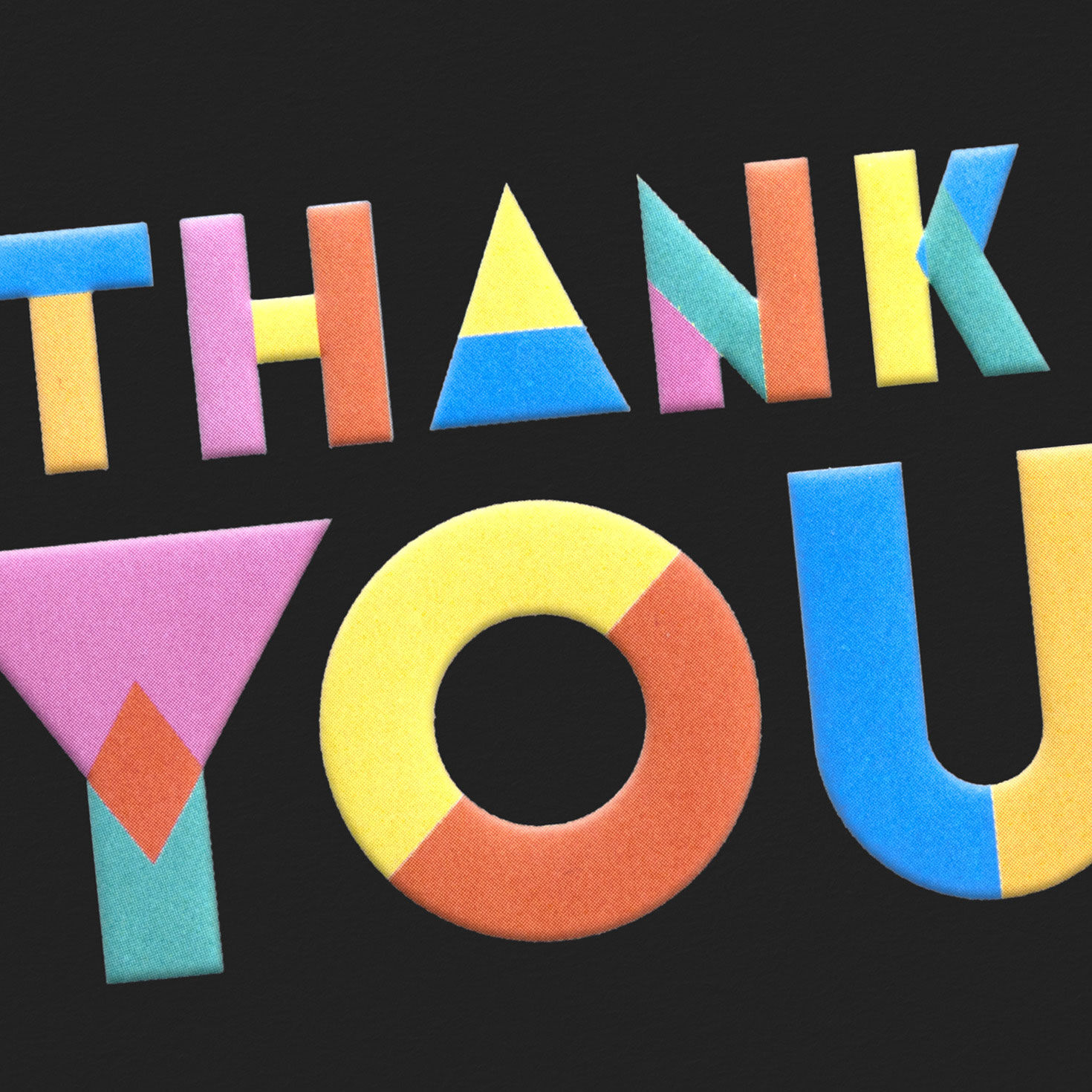 Colorful Letters Blank Thank You Note Cards Pack  image number 3