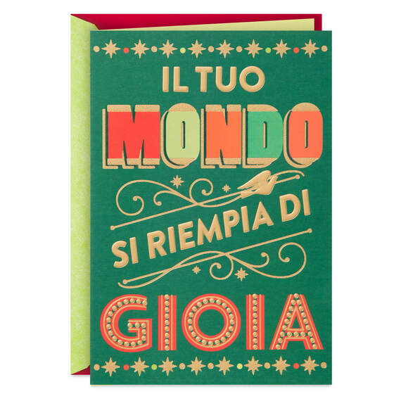 Joy to Your World Italian-Language Christmas Card, , large image number 1