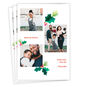 Modern Holly Art Personalized Christmas Photo Card front fanned image number 1