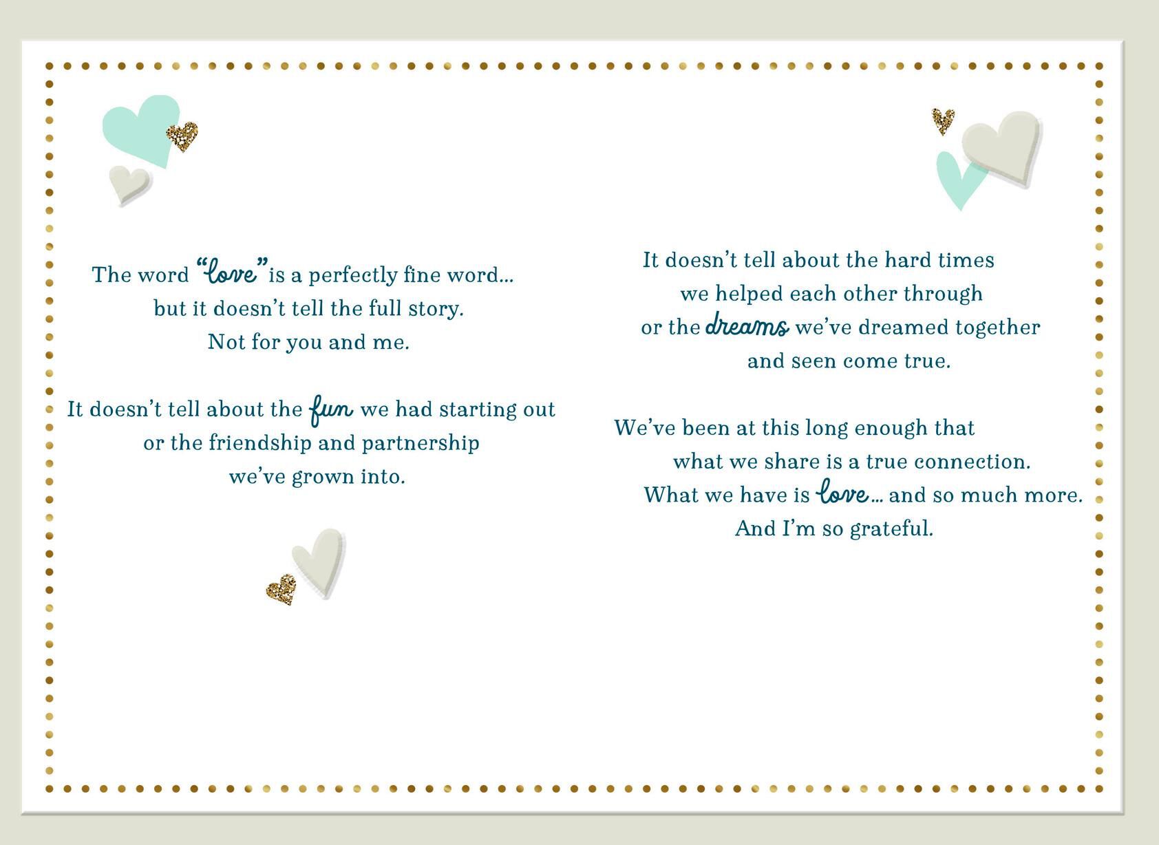 The Full Story Anniversary Card