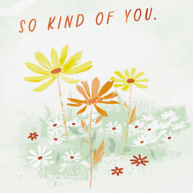 Field of Daisy Flowers Thank You Card Card Front Detail image number 4