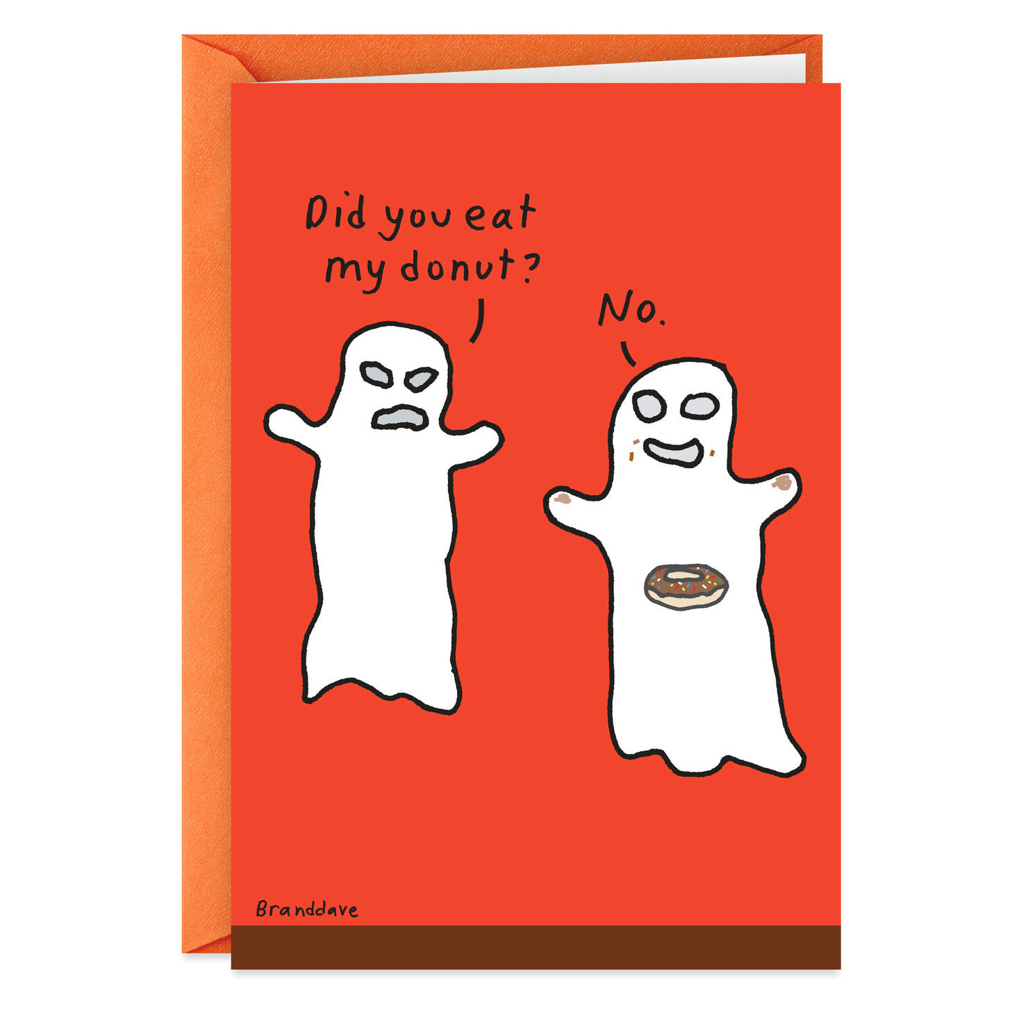 Donut-Eating Ghost Funny Halloween Card for only USD 3.49 | Hallmark