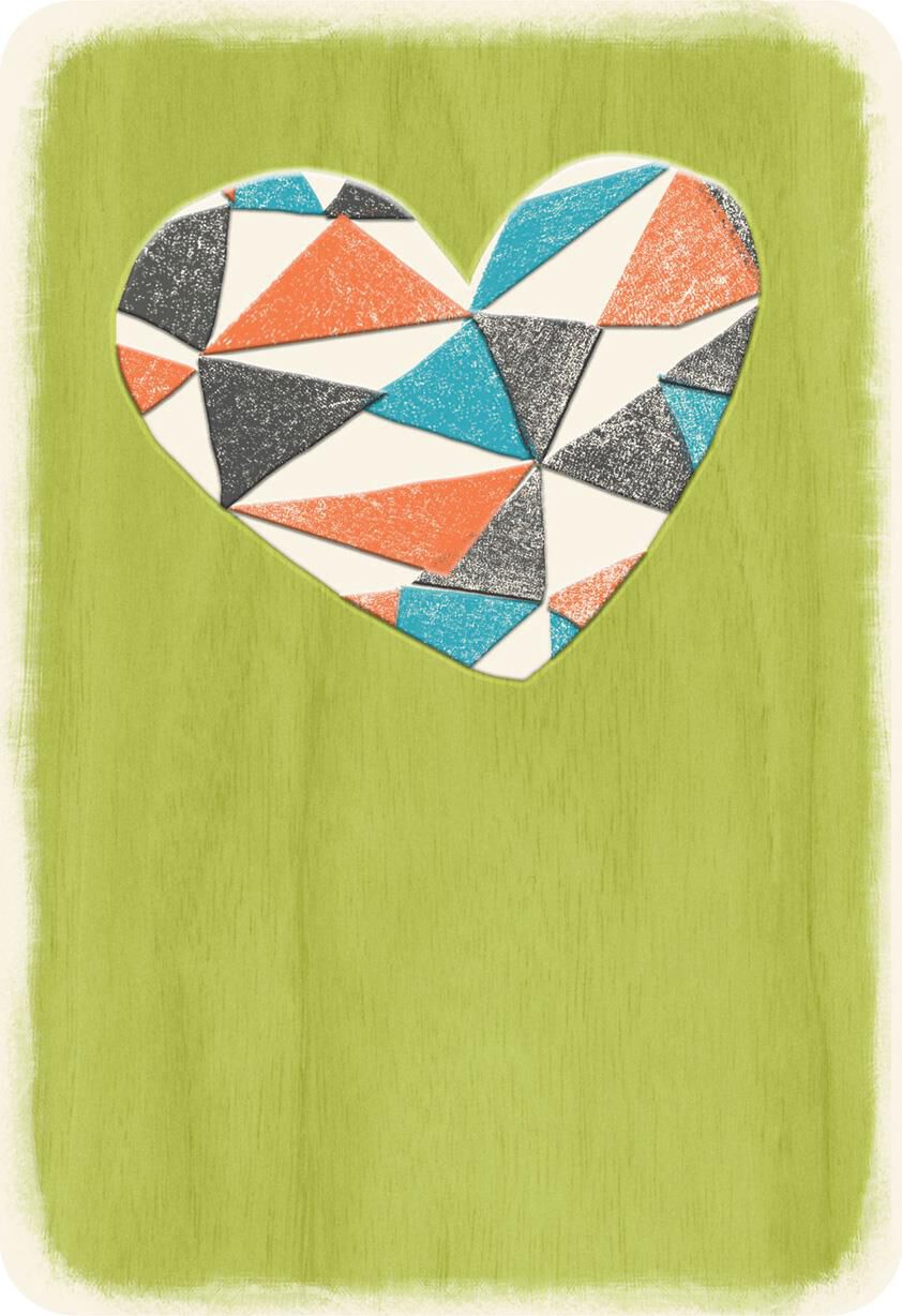 Geometric Heart Blank Card
