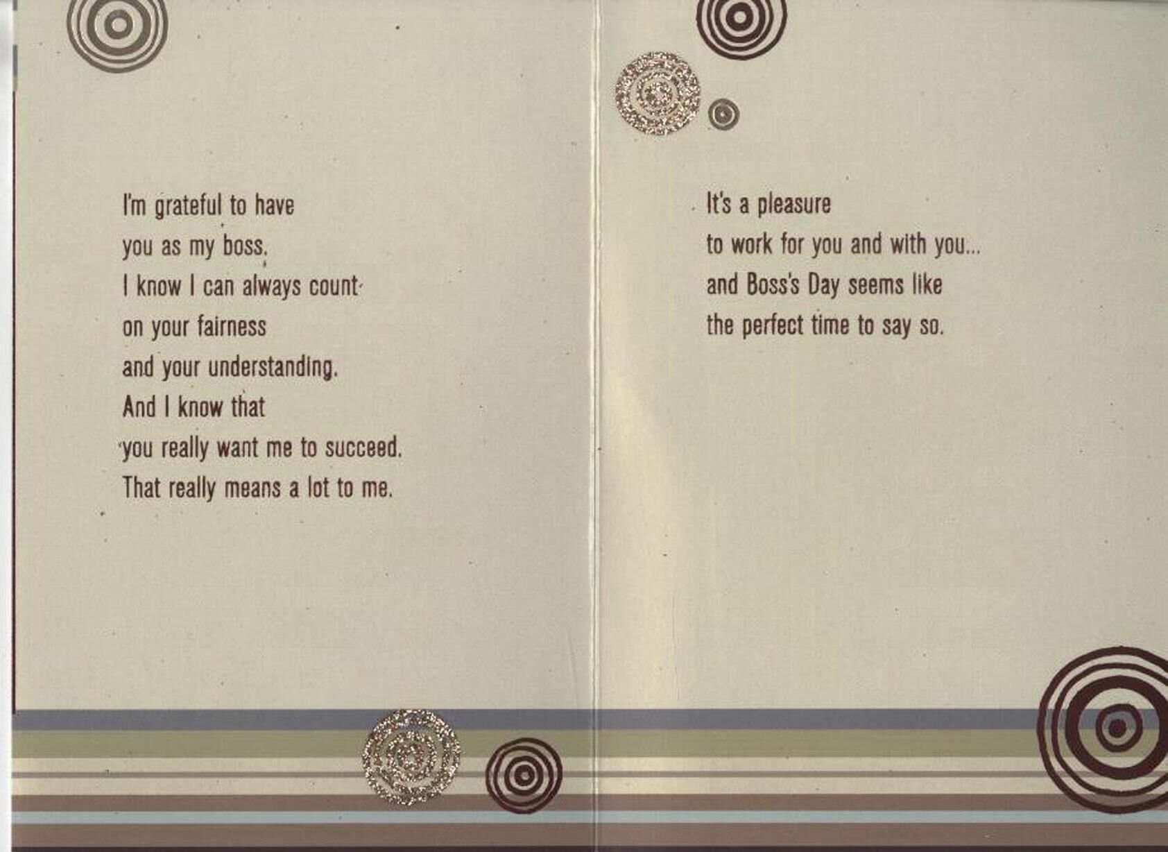 Grateful for You Boss's Day Card