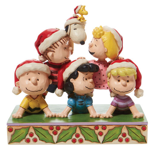 Jim Shore Peanuts Holiday Pyramid Figurine, 6.5", 