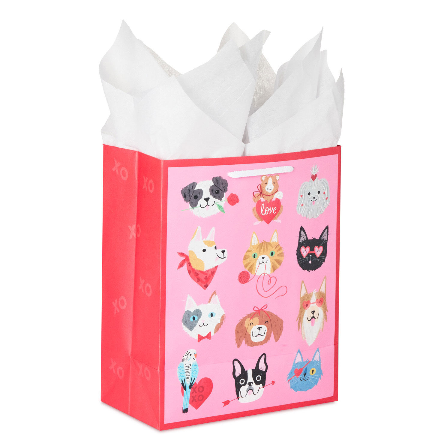 Pets Medium Valentine's Day Gift Bag With Tissue back image number 6