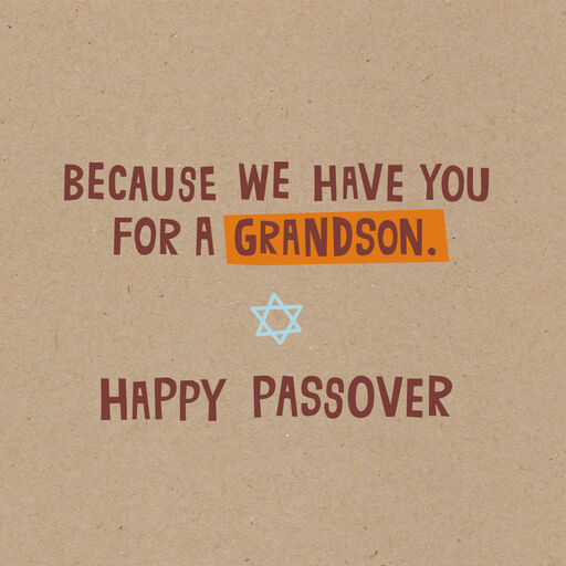 Blessed By You Passover Card for Grandson, 