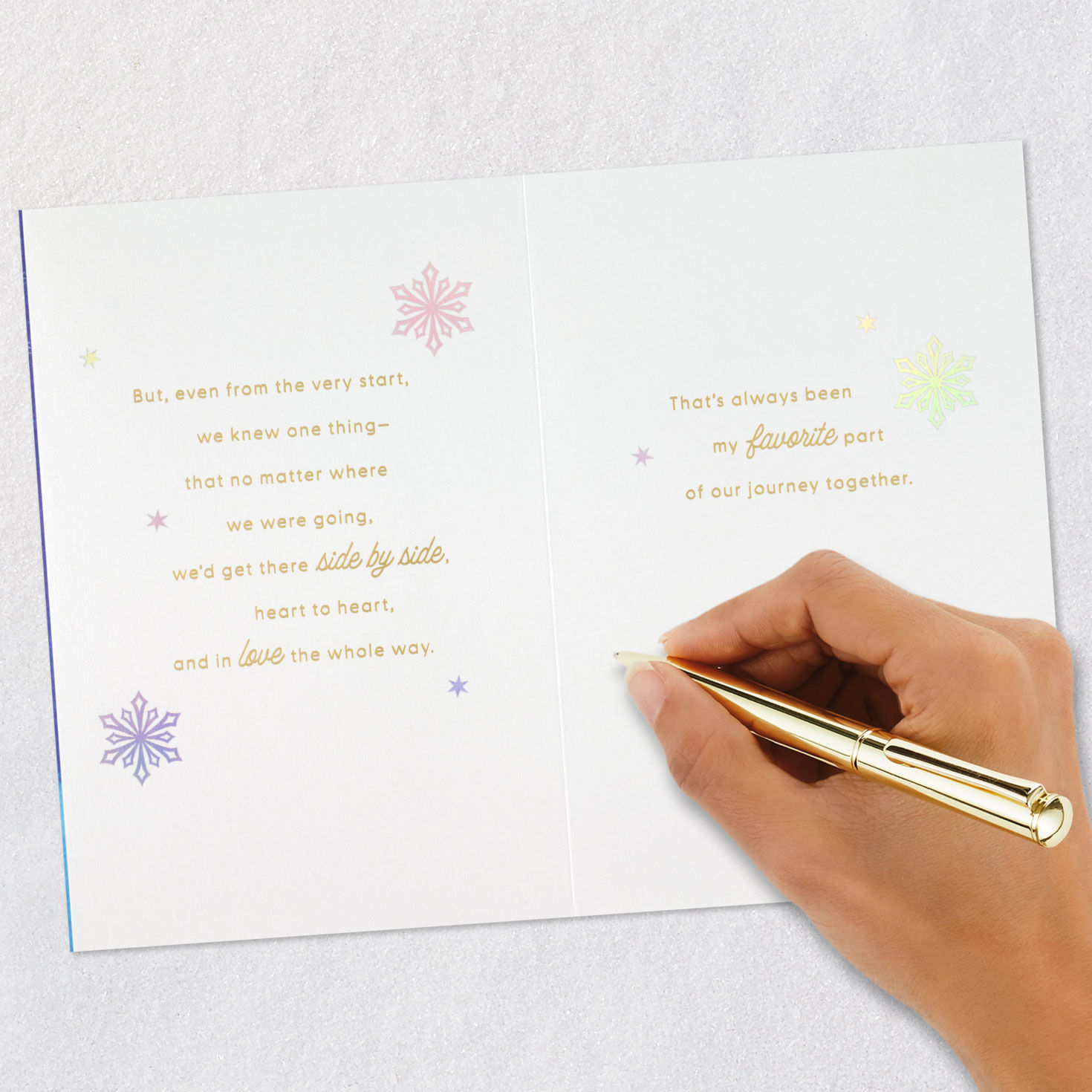 Foxes Under Star Husband Christmas Card Signing card image number 8