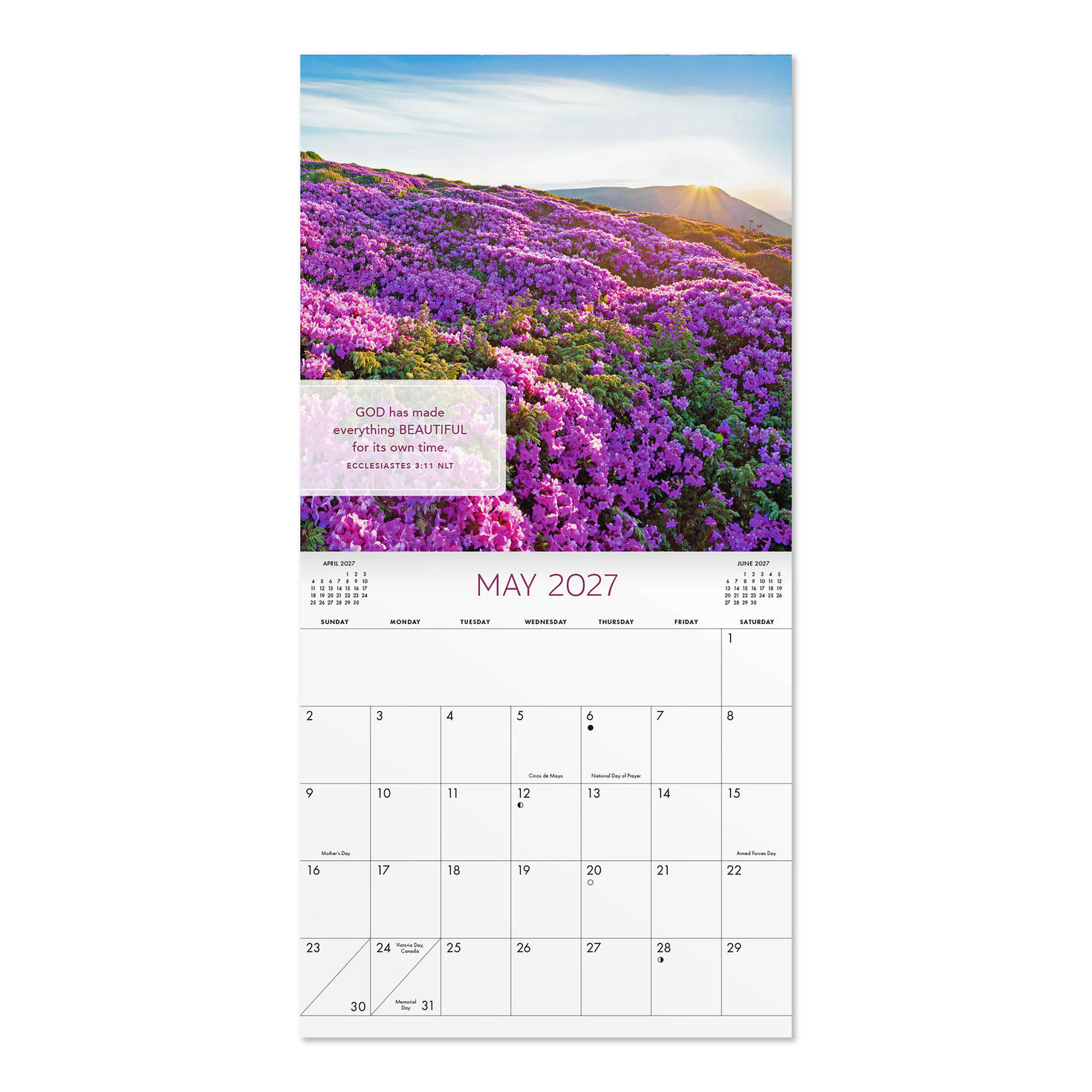 DaySpring Bible Verses 2027 12-Month Wall Calendar inside spread image number 3