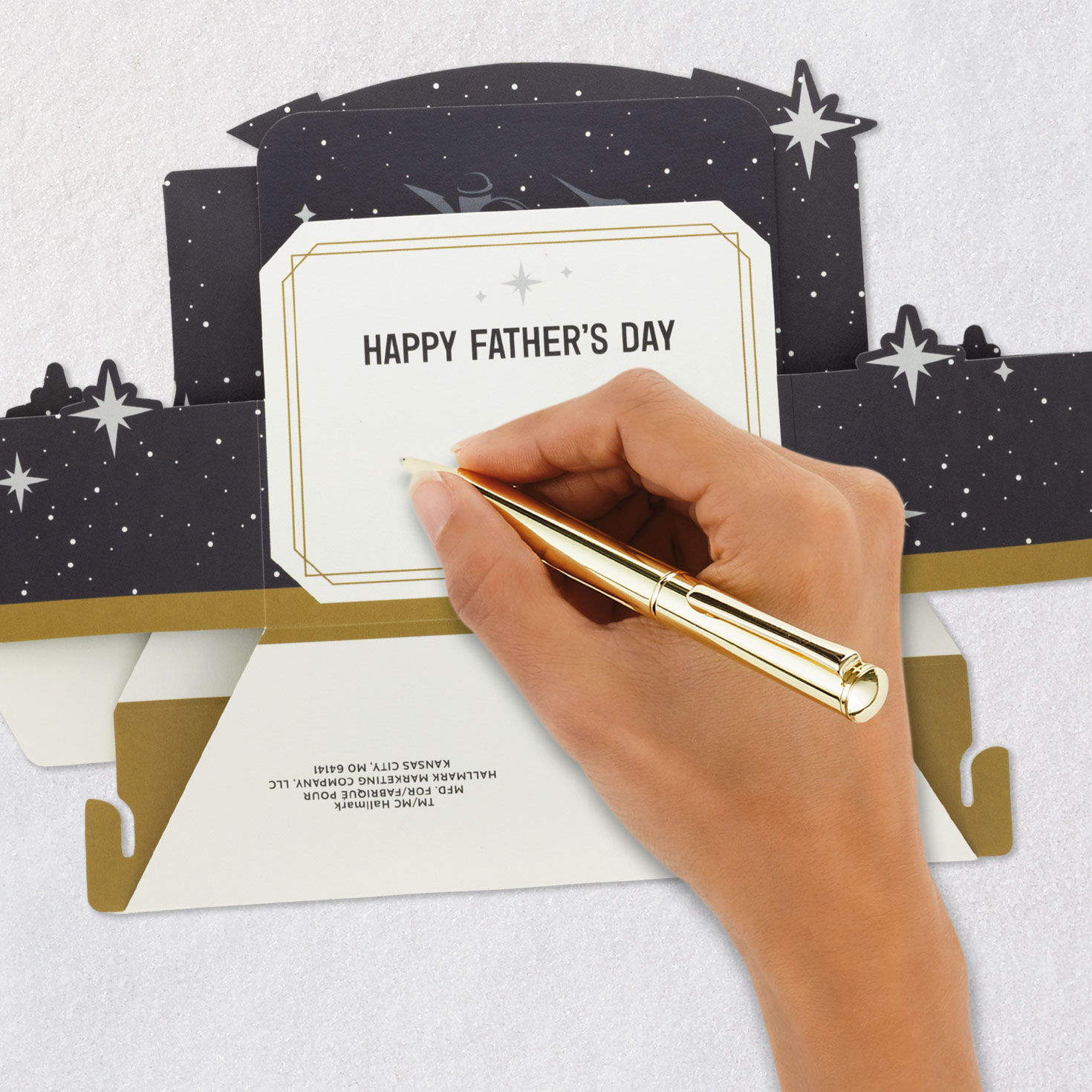 Mandalorian Father's Day Card With Music and Light Signing card image number 7