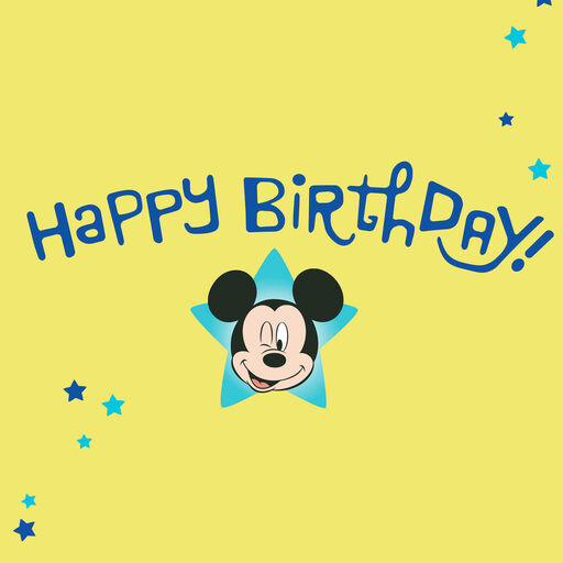 Disney Mickey Mouse What a Star Birthday Card for Nephew, 