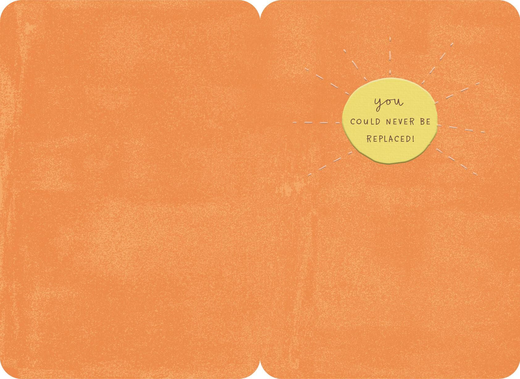 Light Bulb You Could Never Be Replaced Friendship Card