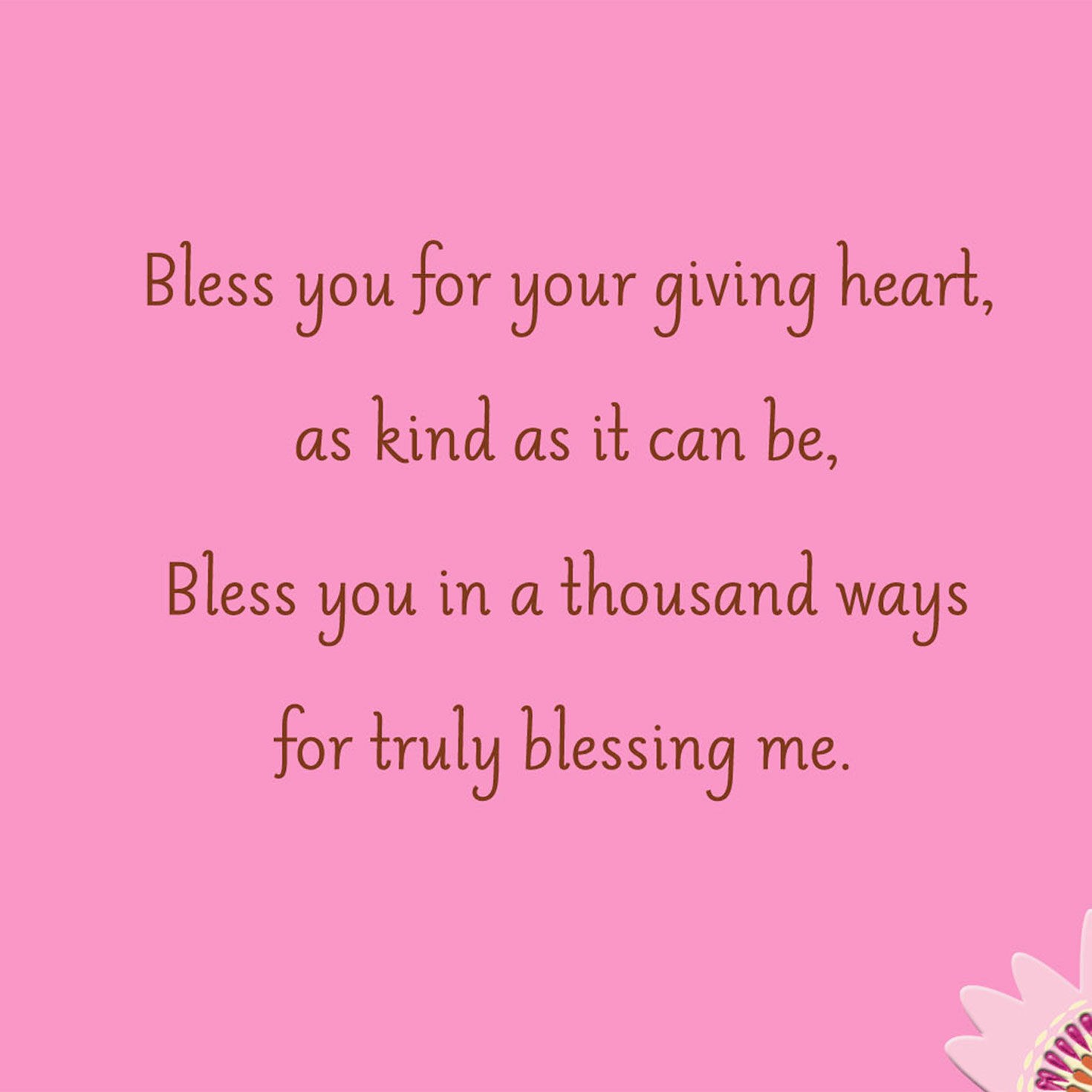 Bright Flowers Bless You Religious Thank-You Card, , large image number 2
