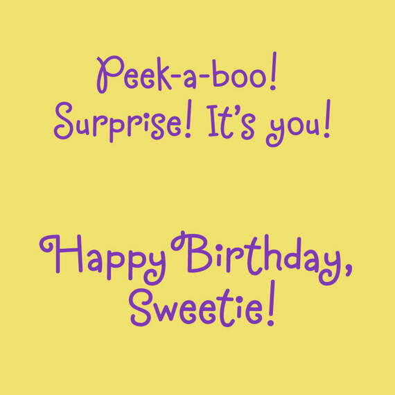 Peek-a-Boo Bear First Birthday Card for Her, , large image number 2