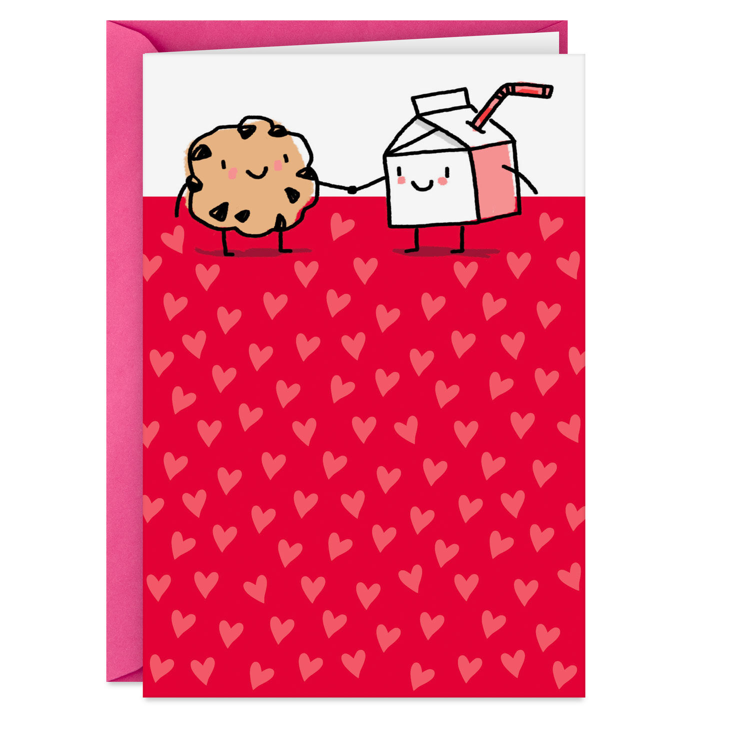 We Were Made for Each Other Milk and Cookies Valentine's Day Card