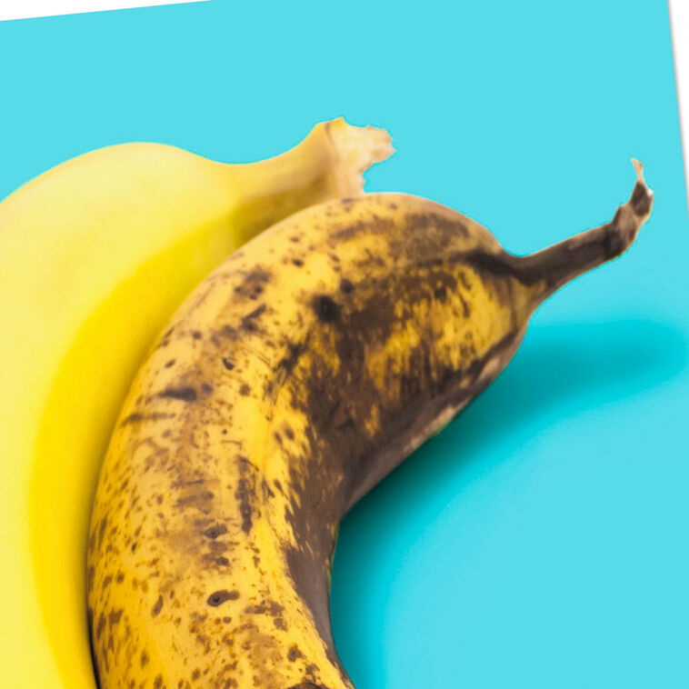 Ripe and Overripe Bananas Funny Birthday Card Card Front Detail image number 4